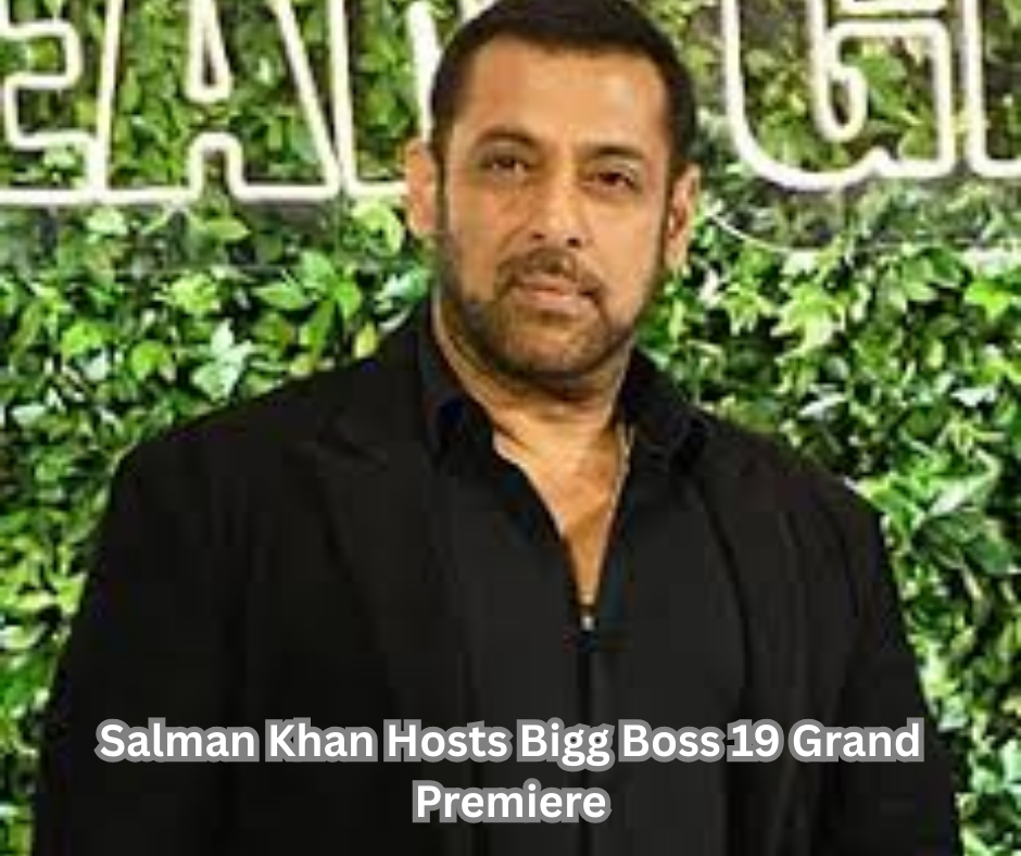 Salman Khan hosting the grand premiere of Bigg Boss 19, introducing contestants