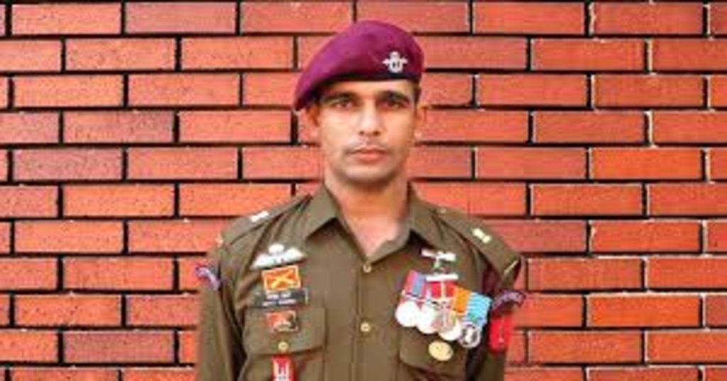 Portrait of Late Major Mohit Sharma, Ashoka Chakra awardee, representing bravery and sacrifice.